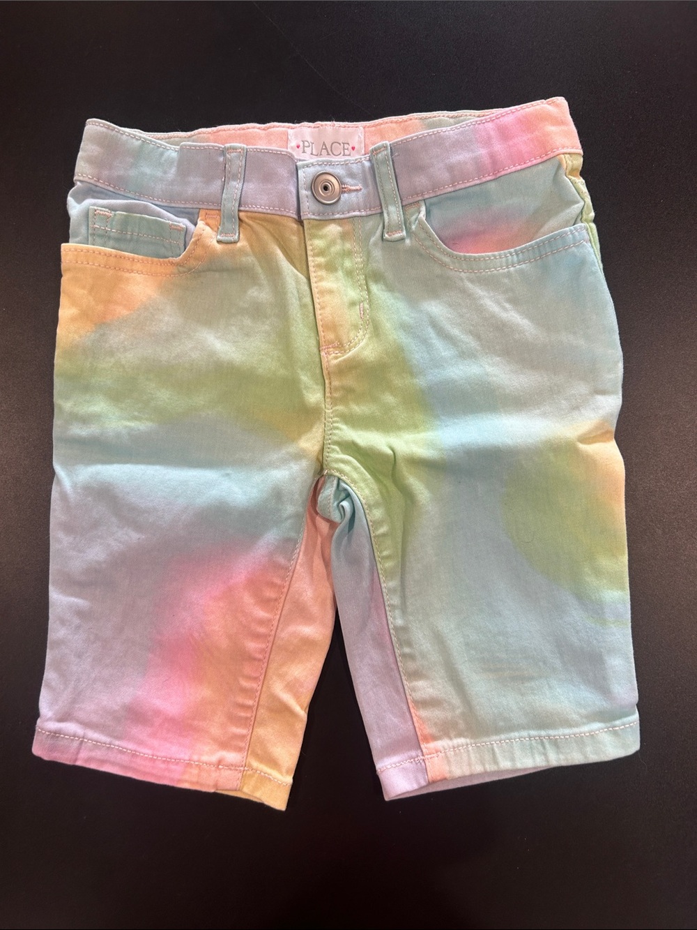 Place Kids Tie-Dye Pastel Shorts - Blue, Pink, Yellow, Green